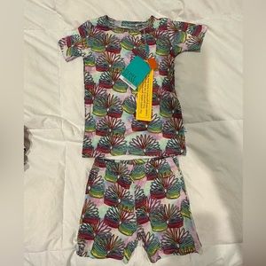 Posh Peanut 2T Matching Slinky Pajama (PJ) Short Sleeve and Short Set